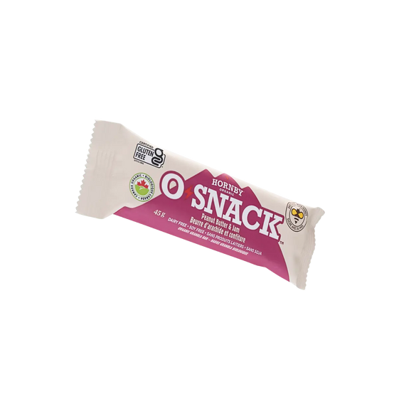 Snack bar packaging with 'Hornby Snack' branding on a white background
