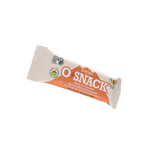 Snack bar packaging with 'O Snack' branding on a transparent background